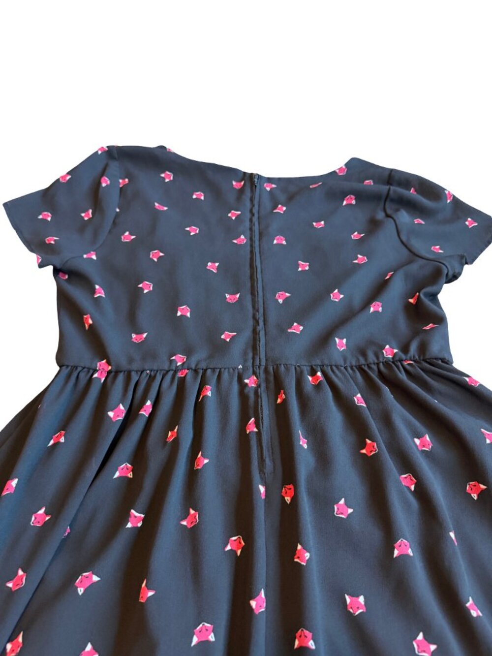 Torrid Black Fox Print Dress Skater A-Line Black Fun Casual Everyday Size 12 - Picture 10 of 14